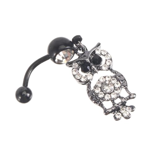 Beaupretty 1 Stück Zirkonia Bauchnabelpiercing mit Eule Design Langlebiger Nabelring für Damen für Alltag und Besondere Anlässe Perfektes für Schmuckliebhaber von Beaupretty