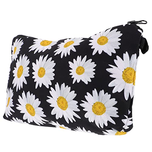 1stk Gänseblümchen-Kosmetiktasche Damen Schminktasche Kulturbeutel Reisen Kosmetiktaschen Kosmetiktasche Aus Stoff Reisetasche Fräulein Hochwertiges Polyester Handtasche Münzbeutel von Beaupretty