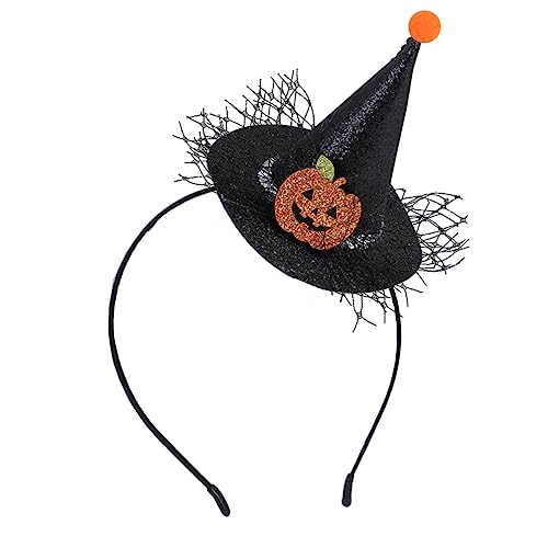 Beaupretty 1stk Haarnadel Stirnband Geist Kürbis Haarschmuck Strumpffüller Hexen-teufel-haarband Halloween-haarband Geist Haarband Hexenhut Haarband Abschlussball Fräulein Die Kunstleder von Beaupretty