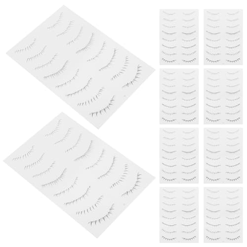 Beaupretty 10 Blatt Eyelash Tattoos Aufkleber für Wimpernverlängerung Augen Makeup Einfache Anwendung Hochwertiger Wimpernkleber für Partys und Hochzeiten von Beaupretty