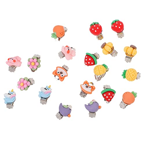 Beaupretty 10 Paare Clip Ohrringe für Mädchen Bunte Blumen und Fruchtmotive Schmerzfrei Hautfreundlich Langlebig Ohrclips für Frauen Schmuck für Alltag und Besondere Anlässe von Beaupretty