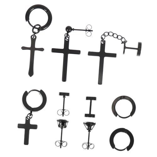 Beaupretty 10 Paare Herren Ohrstecker aus Ohrhaken Komfortable Ohrschmuck für Männer Vielseitig Tragbar Glatte Oberfläche Geeignet für Tägliche Outfits und Mehrere Piercings von Beaupretty