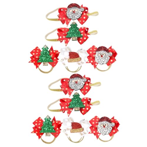 Beaupretty 10 Stk Haarband Haargummi Weihnachtsstirnband Pferdeschwanzhalter für Kinder christbaumständer Haarschmuck für Babys festlicher Haarreif Elastizität Haarseil Damen von Beaupretty