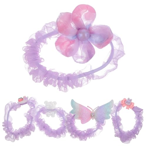 Beaupretty 10 Stk Haarnadel Haarschmuck Für Mädchen Haarschmuck Für Kleinkinder Süße Haargummis Elastisches Haarband Haargummis Für Kleine Mädchen Blumen Krawatte Student Violett Plastik von Beaupretty