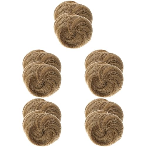 Beaupretty 10 Stk Kugelkopf-kreis-perücke Kopfbedeckungen Für Damen Perücken Pferdeschwanz-chignons Hochsteckfrisur Hochzeit Kopfschmuck Hochtemperaturdraht Braut Haar Brotmaschine von Beaupretty