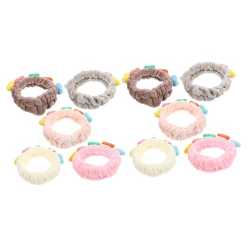 Beaupretty 10 Stk Plüsch Stirnband abschmink haarband make up haarband Haarband-Set bowknot haarband terse haarband schminken bilden Kopfbedeckung Haarschmuck Schal Damen Baumwolle von Beaupretty