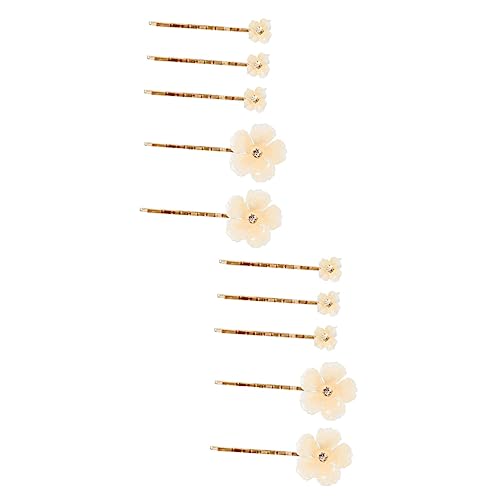 Beaupretty 10 Stk Braut Haarspange Strass Haarspangen Für Damen Blumenhaarnadeln Mädchen Haarklemme Blumenhaarspangen Für Frauen Haar Blumen Hochzeit Schmücken Brautjungfer Abs Weiß von Beaupretty