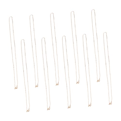 Beaupretty 10 Stück Cross Chain Halskette Goldfarben Eleganter Schmuck für Damen Verarbeitung Langlebig Modisch Für Besondere Anlässe Wie Geburtstag Hochzeit Valentinstag Geeignet von Beaupretty