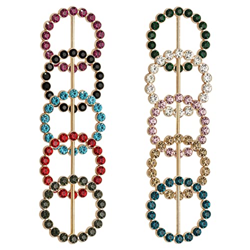 Beaupretty 10 Stück Dekorative Schal Clips Multifunktionale Shirt Accessoires Mischfarben für T Shirts und Mode Hochwertige Tragbare Schalringe für Verschiedene Anlässe von Beaupretty