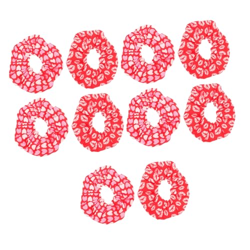 Beaupretty 10 Stück Haargummis Zum Valentinstag Haargummis Für Mädchen Für Dickdarmring Valentinsparty Gefälligkeiten Große Haare Herz Haargummi Haar-darm-ring Haarringe Polyester von Beaupretty