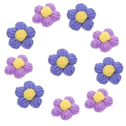 Beaupretty 10st Haarnadel Zubehör Blumen Aus Satinband Haarschmuck Blumen Aus Wollgarn Süße Gänseblümchen-haarnadel Florale Verzierungen Gänseblümchen-verzierungen Diy Suite Kind Patch von Beaupretty