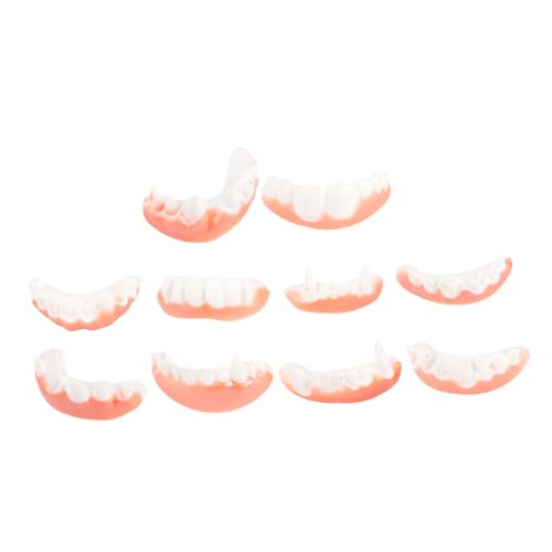 Beaupretty 10 Stück Halloween Fangs Lustige Vampirzähne für Kostümparty und Cosplay Robuste Zähne für Horror Events für Erwachsene von Beaupretty