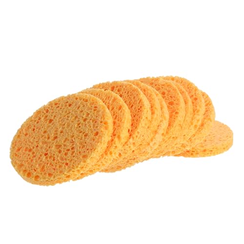 Beaupretty 10 Stück Natürliche Holzcellulose gesichtsschwämme Oval Wiederverwendbar Sanftes Peeling und Porentiefe Reinigung für Empfindliche Haut Waschbare Makeup Pads für Zufällige Farbe von Beaupretty