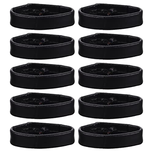 Beaupretty 10 Stück Riemenkreis Ultra-Band Bands Uhrenersatz für Männer Schleife Austausch des Uhrenarmbandhalters Uhrenarmbandring Uhrenarmbänder und -riemen Band sehen Echtes Leder Schwarz von Beaupretty