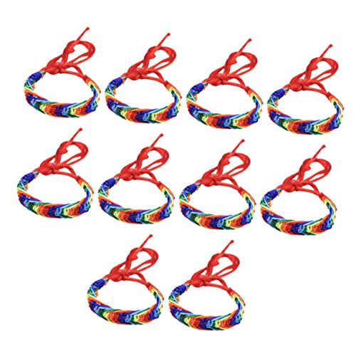 Beaupretty 10 Stück Teiliges Bunte Handgefertigte Webarmbänder für Farbenfrohe Freundschaftsarmbänder aus Langlebigem Material Modischer Schmuck für Alltag Party und Geeignet für Mädchen und von Beaupretty