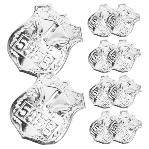 Beaupretty 10 Stück Teiliges Cosplay Polizeibadge Leicht Strapazierfähig Zubehör für Rollenspiele und Partys für Halloween und Geburtstagsfeiern von Beaupretty
