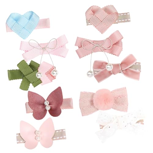 Beaupretty 10 Stück Teiliges Haarschleifen für Mädchen Leichte Langlebige Haarspangen mit Rutschfestem Design Süße Pinke Schleifen Haarclips Sanft zu Feinem Kinderhaar für Alltag und von Beaupretty