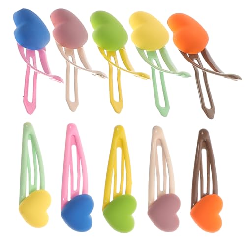 Beaupretty 10 Stück Teiliges Haarschmuck Mädchen Haarklammern Herzform Niedliche Haarspangen Resin Langlebig Sicher für Kleinkinder Alltag und Festtage Wie Weihnachten Halloween von Beaupretty