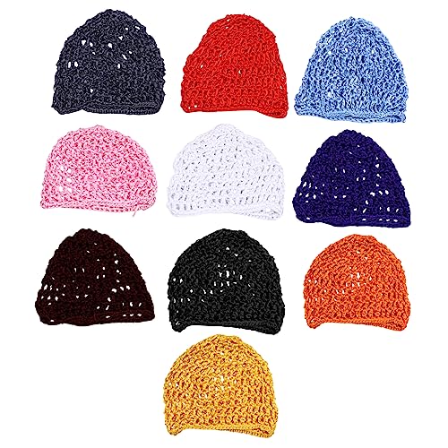 Beaupretty 10 Stück Teiliges Häkel Netz Schlafhaube Leicht Atmungsaktiv Haarnetz für Frauen Handgefertigt Elastisch zum Schlafen und Haarschutz Tragbar für Reisen und Alltag Zufällige Farbe von Beaupretty