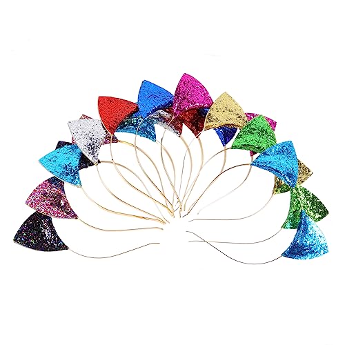 Beaupretty 10 Stück Teiliges Katzenohren Haarband mit Glitzereffekt Leichtes Party Haar Accessoire für Vielseitig für Halloween Karneval Geburtstag und Festliche Anlässe Geeignet von Beaupretty