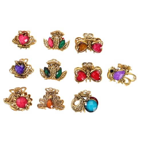 Beaupretty 10 Stück Teiliges Kleine Haarklammern Acryl mit Strass Vintage Mini Haarklammern für Damen Modische Haarklammer Clips für Dünnes und Dickes Haar Vielseitig für Alltag und Reisen von Beaupretty