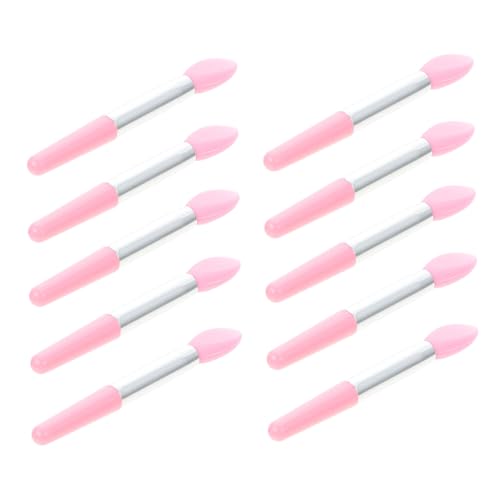 Beaupretty 10 Stück Teiliges Make Up Lippenpinsel aus Silikon Wiederverwendbar Kompakt und Leicht für Lippenstift Lidschatten und Eyeshadow Tragbar für Damen und Unterwegs von Beaupretty