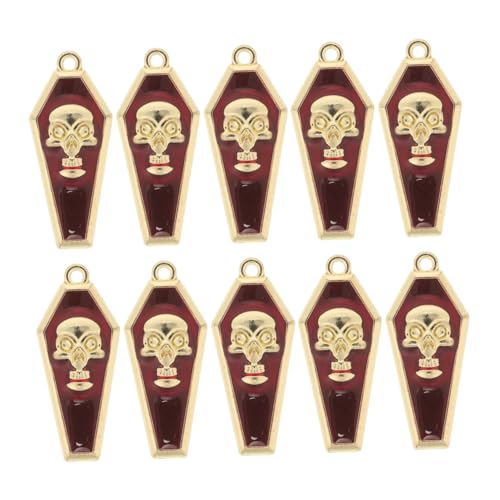 Beaupretty 10stücke Halloween-schmuckanhänger Mini-totenkopf-anhänger Aus Metall Für Diy Totenkopfanhänger Metallschädel Für Halskette Anhänger Zur Schmuckherstellung von Beaupretty