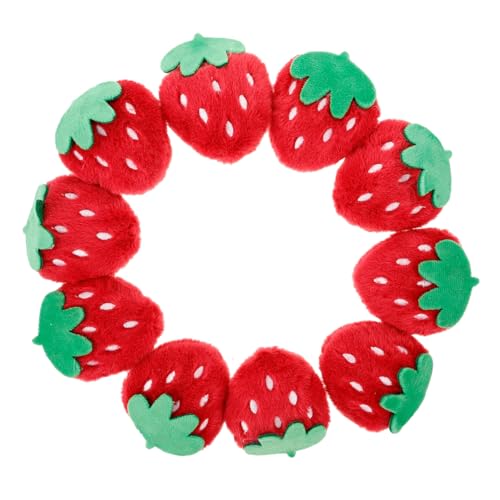 Beaupretty 10 Stück Teiliges Niedliche Rote Erdbeer Applikationen aus Plüsch Bestickte DIY Aufnäher zum Aufbügeln und Aufnähen Dekorative Patches für Jeans Jacken Rucksäcke Hüte Vielseitiges von Beaupretty