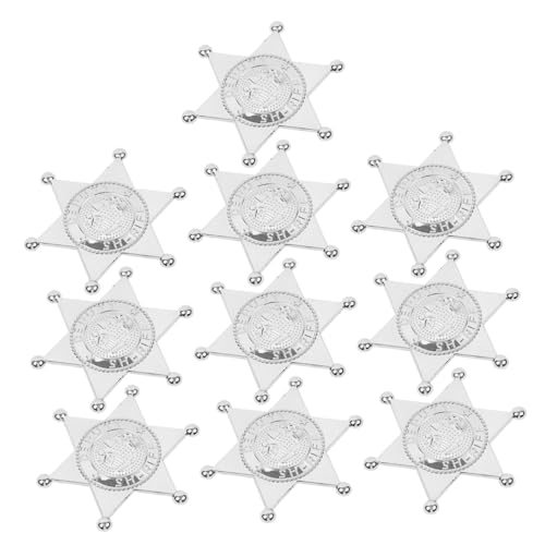 Beaupretty 10 Stück Teiliges Polizeimarke aus Kunststoff Cosplay Requisiten für Rollenspiele Wiederverwendbare Bruchsichere für Karneval und Partys Lustige Accessoires für Erwachsene von Beaupretty