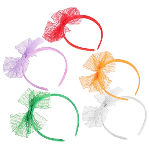 Beaupretty 10 Stück Teiliges Spitzen Stirnband mit Schleifen Leichtes Haarschmuck Accessoire für Teenager Mädchen Komfortabel und Formbeständig für Partys Cosplay und Festliche Anlässe von Beaupretty