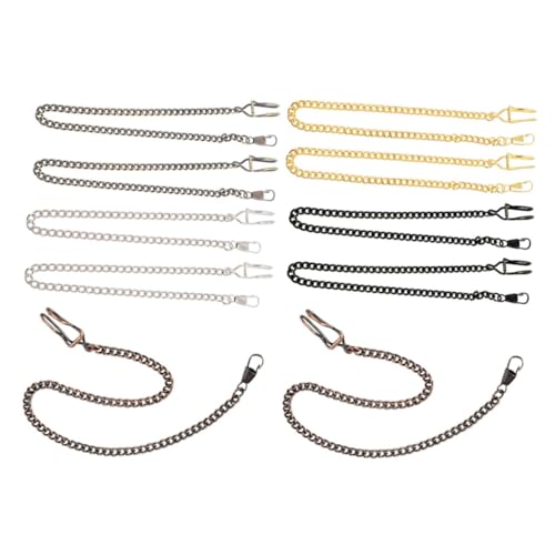 Beaupretty 10 Stück Teiliges Vintage Taschenuhrketten Retro Uhrenketten Anhänger in Kupfer Schwarz Silber Gold Rotkupfer für Herren Damen von Beaupretty