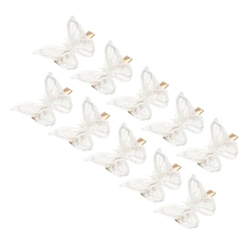 Beaupretty 10 Stück Teiliges Weißer Haarspangen für Damen und Mädchen Haarklammern Zarter Spitze für von Beaupretty