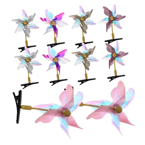 Beaupretty 10 Stück Teiliges Windmühlenförmige Haarspangen für Mädchen Drehbare Haarklammern mit Glitzereffekt Langlebiger Haarschmuck für Alltag und Besondere Anlässe von Beaupretty