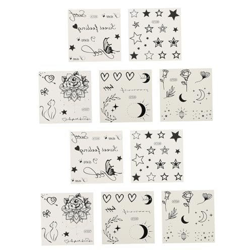 Beaupretty 10 Stück Temporäre Tattoos Aufkleber Wasserdichte Diy Tattoos mit Pflanzenmotiven für Erwachsene für Partys und Feste von Beaupretty