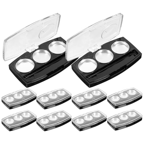 Beaupretty 10 Stück leere Lidschatten-Palette, leere Make-up-Palette, nachfüllbar, Lidschatten-Etui, Reise-Make-up-Organizer, DIY-Lidschatten-Rouge-Box von Beaupretty