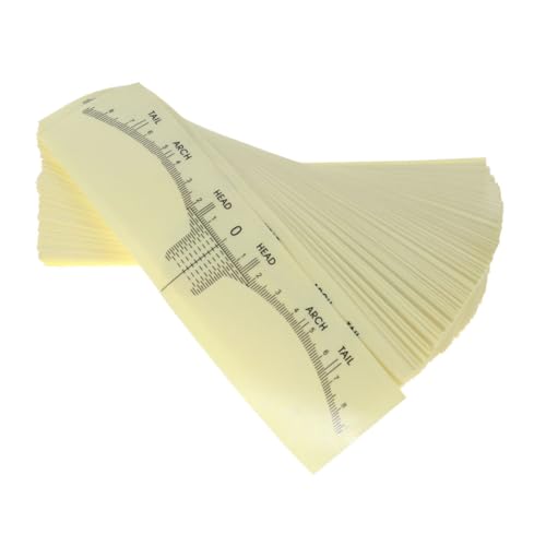 Beaupretty 100 STÜCK Einweg Augenbrauen Messhilfe Aufkleber Transparent Flexibel Messlineal mit Maßstab für Symmetrische Augenbrauenformung Microblading Hilfsmittel für Profis und Anfänger von Beaupretty