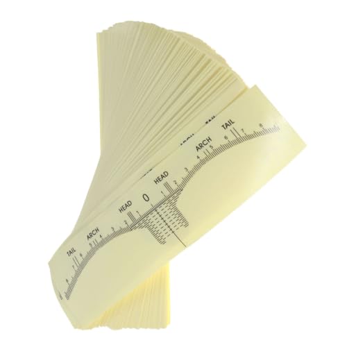 Beaupretty 100 STÜCK Einweg Augenbrauen Messwerkzeug Aufkleber Transparent Flexible Microblading Messwerkzeug Symmetrische Augenbrauen Schablonen für Präzises Formen und Positionieren von Beaupretty