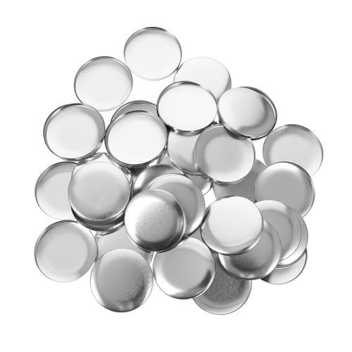 Beaupretty 100 Sätze Blanko Button Anstecker Eisenboden DIY Aufnäher Bastelmaterial Rostfreier Badge für Kleidung Schuhe Zubehör von Beaupretty