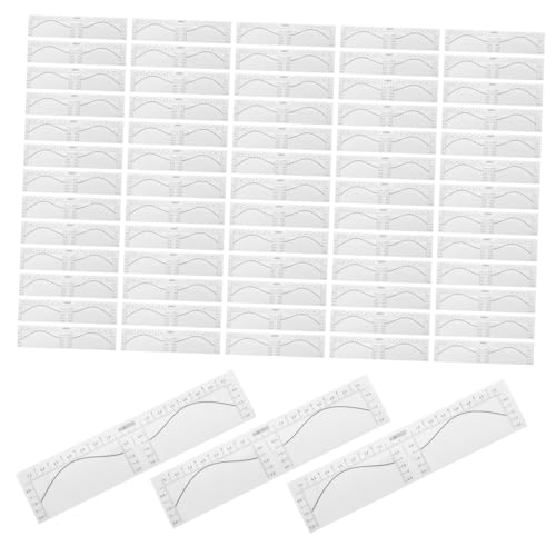Beaupretty 100 Stück Einweg Augenbrauen Messlineal Aufkleber Präzise Symmetrische Augenbrauen Schablone mit Starker Klebekraft für Einfaches Messen und Formgebung bei Tattooing und Makeup von Beaupretty