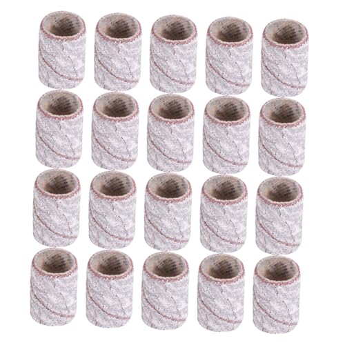 Beaupretty 100 Stück Nagelschleifbänder Körnung für Nagelfräser Schleifhülsen Nagelbohrer Zubehör Profi Maniküre Pediküre Gelnägel Nail Polishing Band Gel Polish Remover Grinding Polisher von Beaupretty