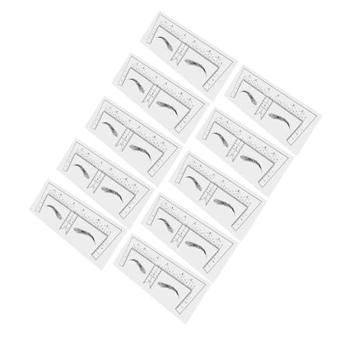 Beaupretty 100 Stück Präzises Teiliges Augenbrauen Schablonen aus Symmetrische Augenbrauen Messhilfe für Damen Einfaches Makeup Anfängertauglich von Beaupretty