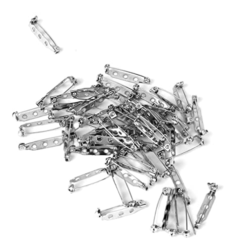 Beaupretty 100 Stück Sicherheitsbroschen Silberfarbene Rückseiten Broschennadeln mit Befestigung für Schmuck Basteln Anstecknadeln Hochzeit von Beaupretty