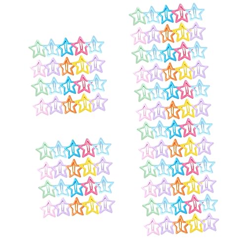 Beaupretty 100 Stück Styling-Haarnadeln Für Mädchen Niedlich Rutschfest Bunt Farben Slip-Clips Gemischte Haarnadeln Kawaii Ohne Zubehör Stern Schöne Sortierte Metallnadel Nicht von Beaupretty