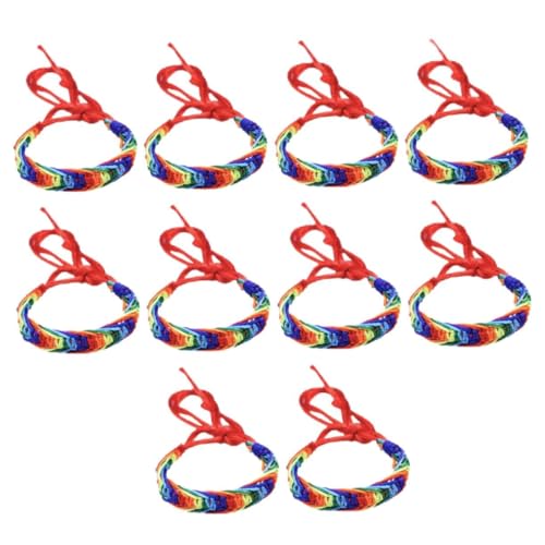Beaupretty 10Stücke Buntes Handgewebtes Armband für Freundschaftsarmbänder Strapazierfähigem Material für Tägliche Nutzung und Besondere Anlässe von Beaupretty