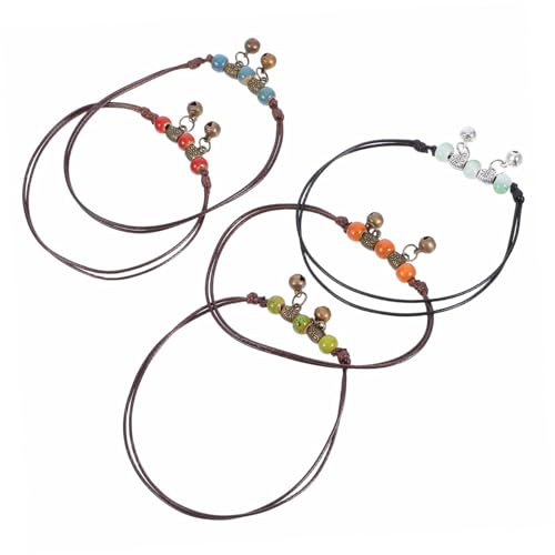 Beaupretty 10stücke Geflochtenes Hippie-fußkettchen Für Damen Verstellbar Mit Porzellanperlen Handgefertigter Boho-schmuck Für Verschiedene Anlässe Farbecht Und Langlebig von Beaupretty