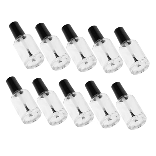 Beaupretty 10stücke Leere Nagellackflaschen Aus Transparentem Glas Mit Pinselverschluss Nachfüllbar Tragbar Für Reisen Nailart Probenbehälter Für Frauen Und Mädchen Fassungsvermögen von Beaupretty