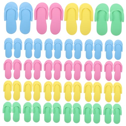 Beaupretty 12paare Faltbare Reisehausschuhe Wiederverwendbar Eva -flops Für Damen Rutschfeste Badeschuhe Blau Grün Gelb Für Hotel Spa Gym Und Strand von Beaupretty
