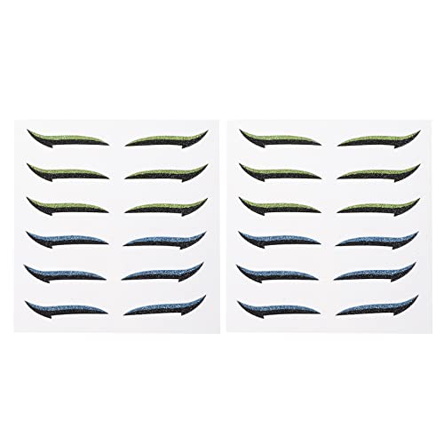 Beaupretty 12 Paare Glitzer-Eyeliner Katzenauge-Aufkleber unsichtbare Augenlidbänder doppelter augenlid aufkleber augenlidstrips Augen-Make-up-Tools wiederverwendbarer Eyeliner-Aufkleber von Beaupretty