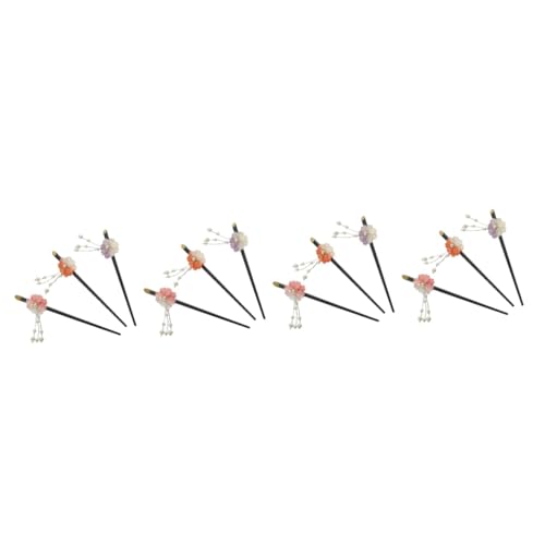 Beaupretty 12 Stk Antikes Brötchen Haarspangen Haarklammer Haarschmuck für Damen Quastenhaargabeln Haarnadel Haarschmuck aus Kirschblüten Haarstäbchen Perle Haarstock Stift Essstäbchen Braut von Beaupretty