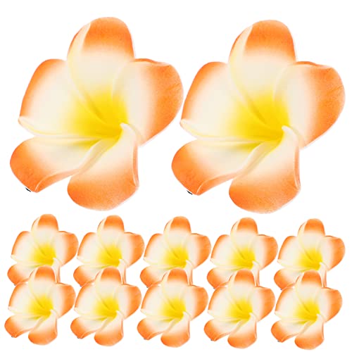 Beaupretty 12 Stk Frangipani Haars Pange Hawaiianische Blumenhaarspangen Für Frauen Hawaiianische Plumeria-haarspange Sonnenblumen-haarspange Plumeria-haarteil Strand Fräulein Blase Eva von Beaupretty